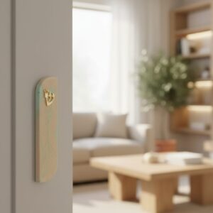 מזוזה מעוצבת בעבודת יד פסטל אפרסק