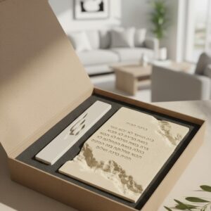 מארז "בית מאושר" – מזוזה וברכת הבית מעוצבות